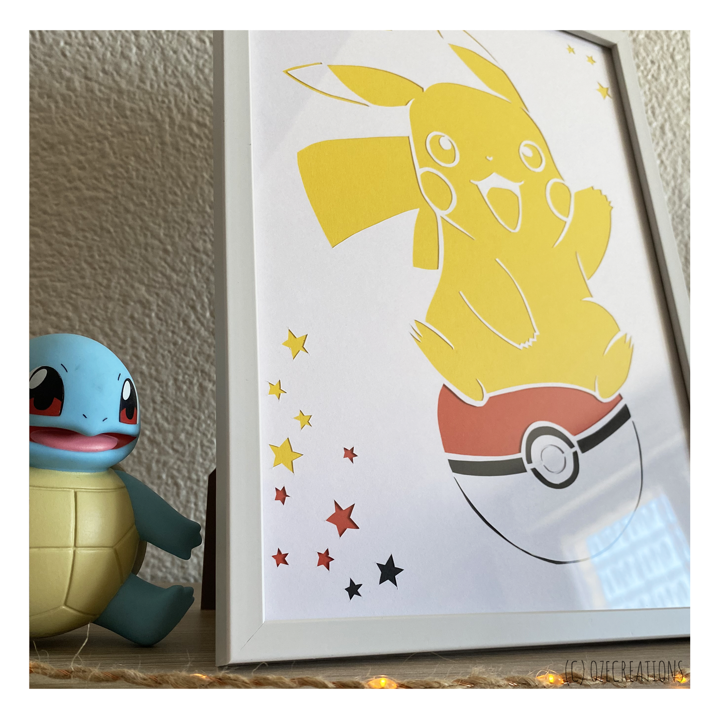 Affiche encadrée personnalisable - Pikachu