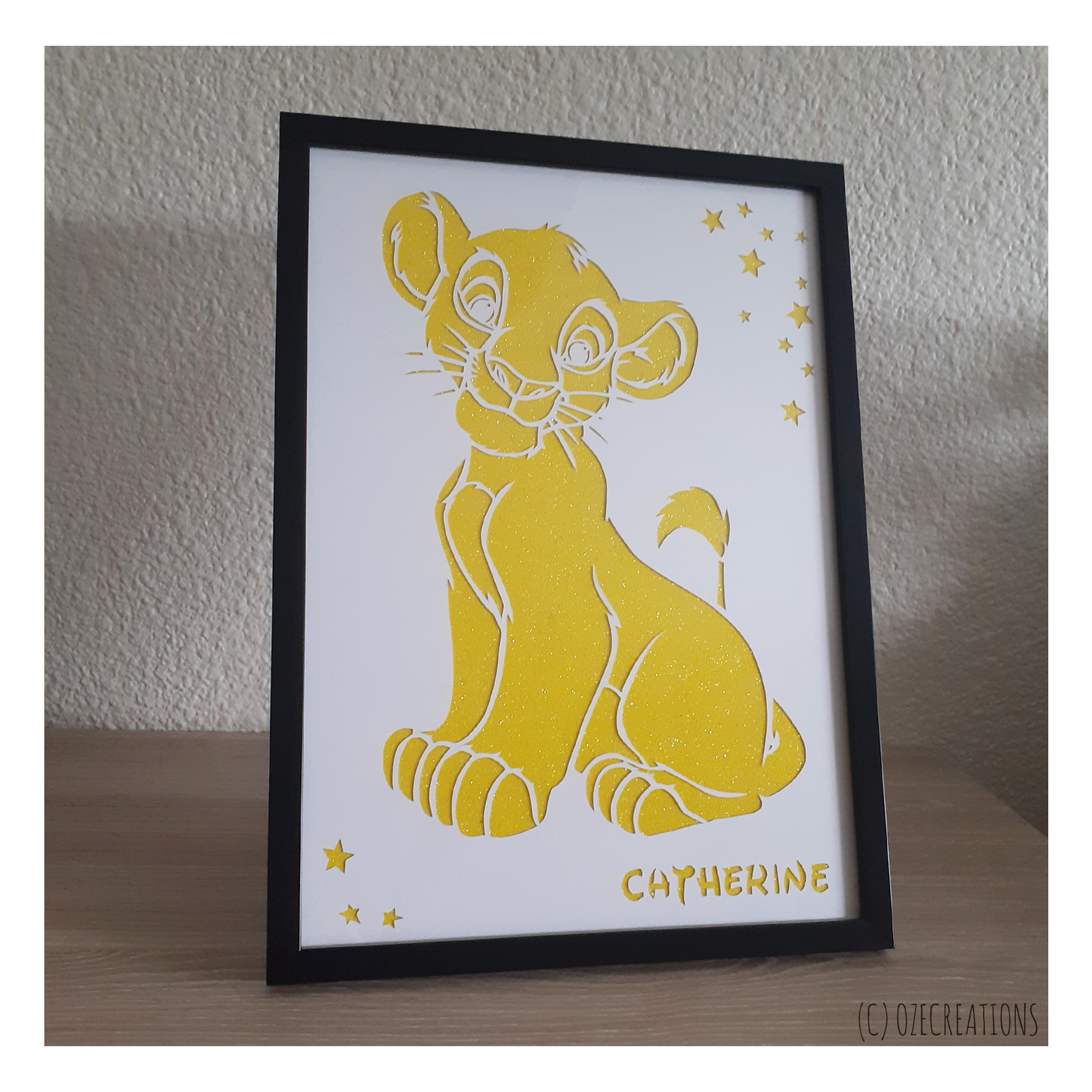 Affiche encadrée personnalisable - Simba